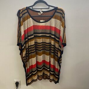 NWT Cold Shoulder Sheer Top 1X